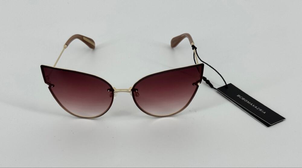 BCBG Max Azria BA4006-718 Women’s Cat Eye Sunglasses Gold Wine 61mm NWT